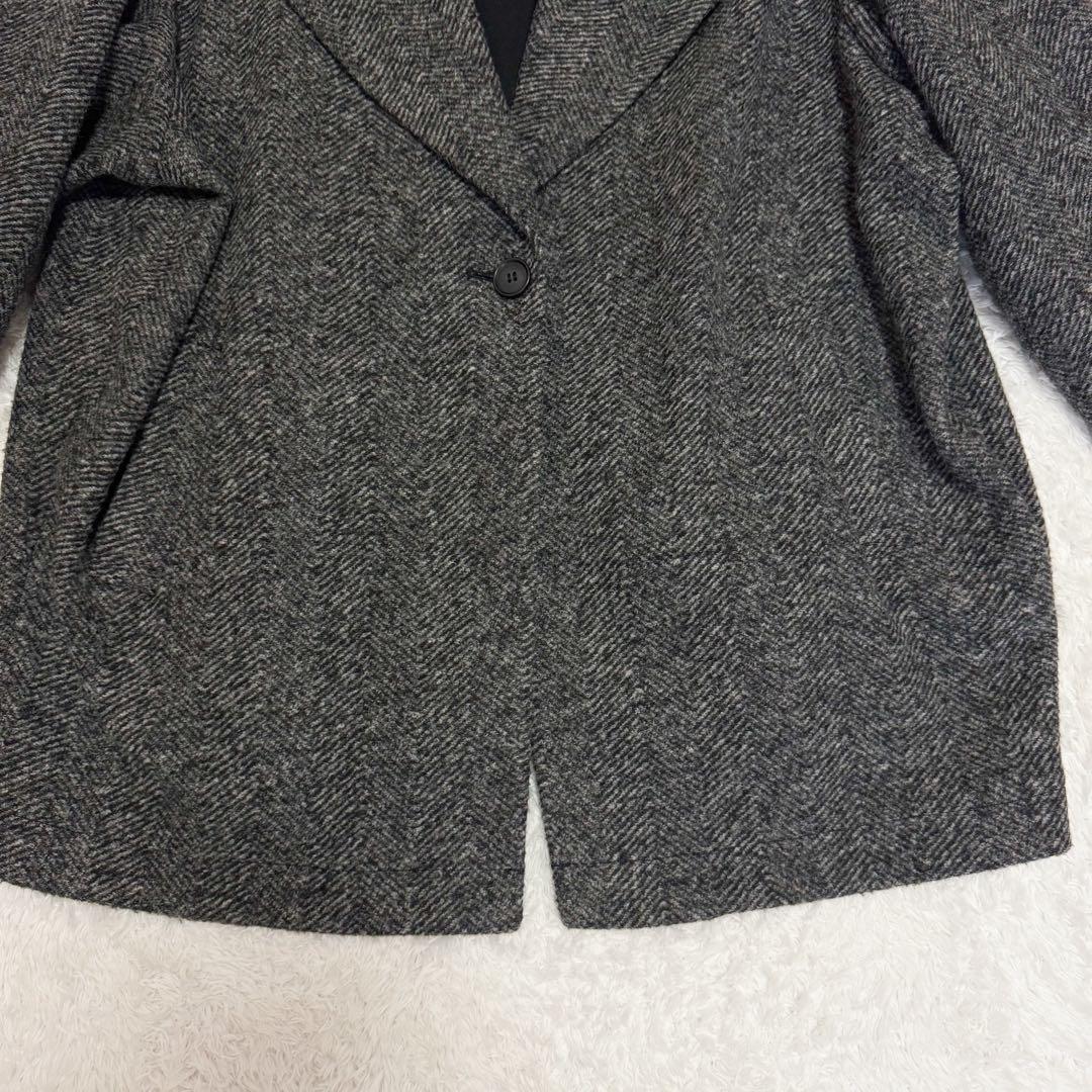 スピックアンドスパン Wスライバーヘリンボーンミドルコート 22AW