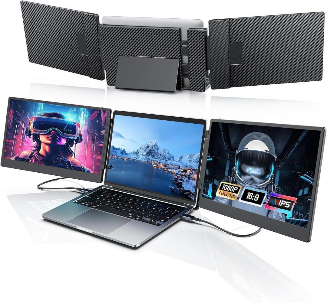 T883 ノートパソコンドッキング型 2画面マルチモニター 14インチ 3画面に