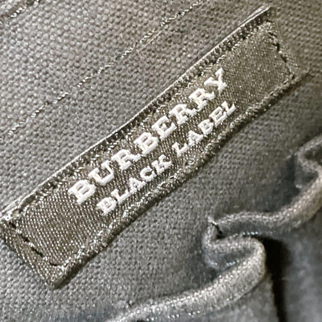 バーバリー ブラックレーベル 良品 ラウンドノバチェックブリーフケース ブラック