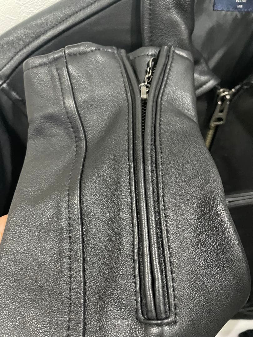 バックナンバー　レザージャケット 羊革 ブラック　シングルライダース　コーチ