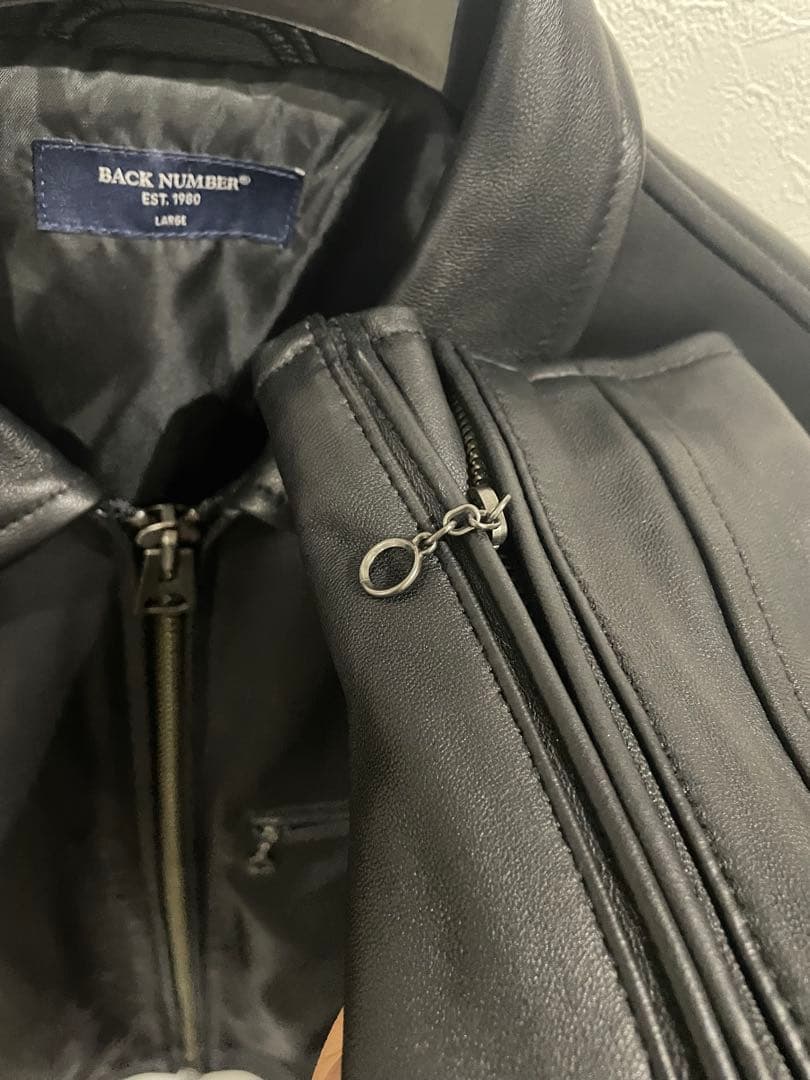 バックナンバー　レザージャケット 羊革 ブラック　シングルライダース　コーチ