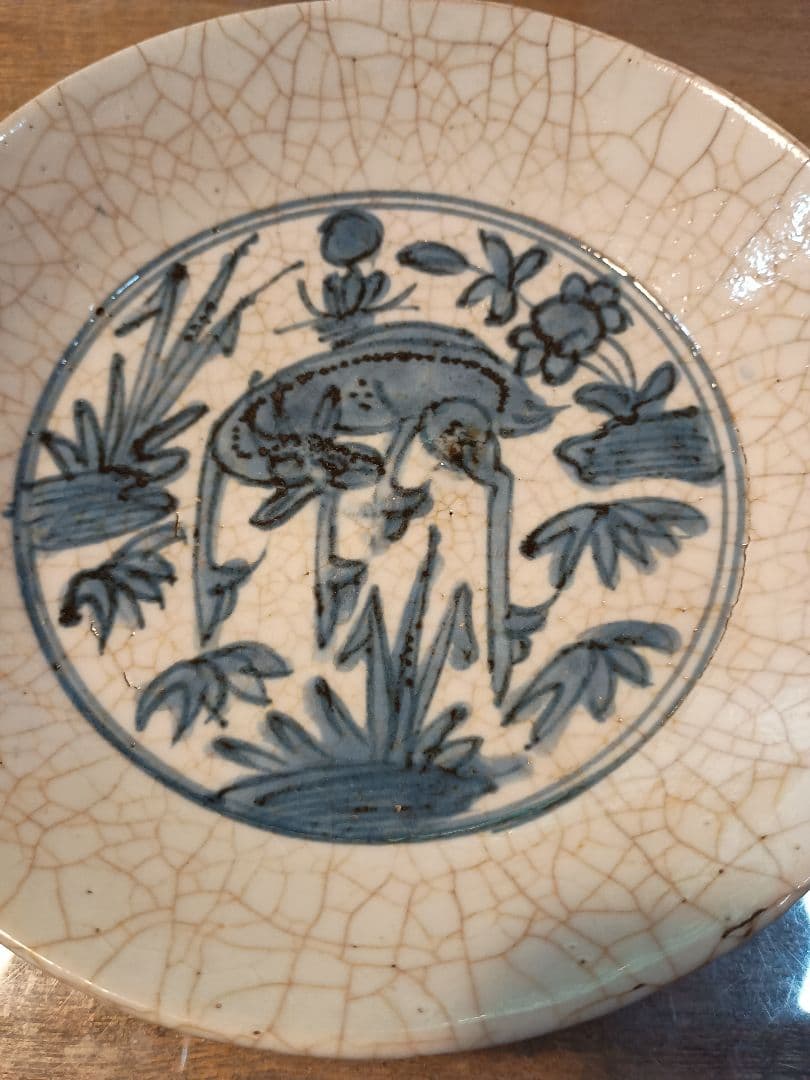 呉須写し珉平焼 中皿二客