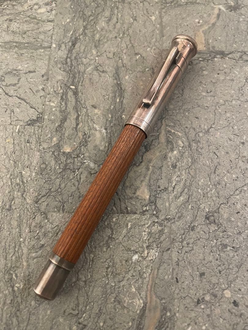 ファーバーカステル 万年筆 クラシック ペルナンブコ シルバーコーティング M