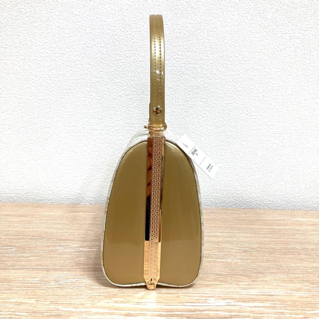 ☆新品未使用☆礼装用佐賀錦ゴールド系草履バッグセット　フリーサイズ　N56