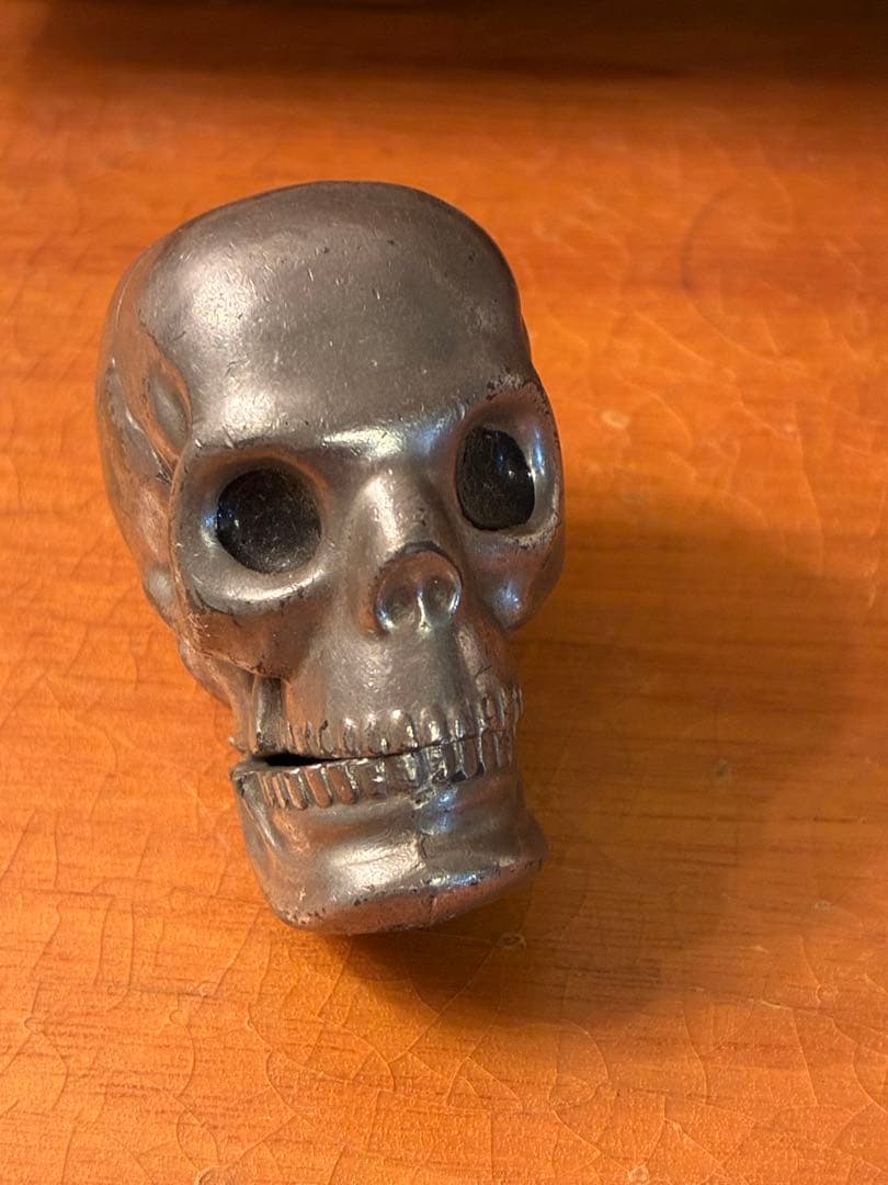 ビンテージ　スカル　髑髏　骸骨　アンティーク　灰皿　マッチ　ミッドセンチュリー