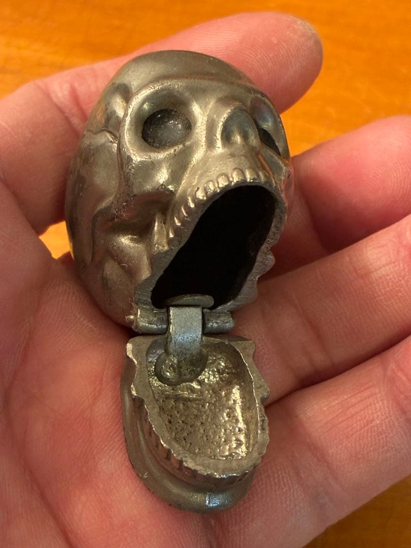 ビンテージ　スカル　髑髏　骸骨　アンティーク　灰皿　マッチ　ミッドセンチュリー