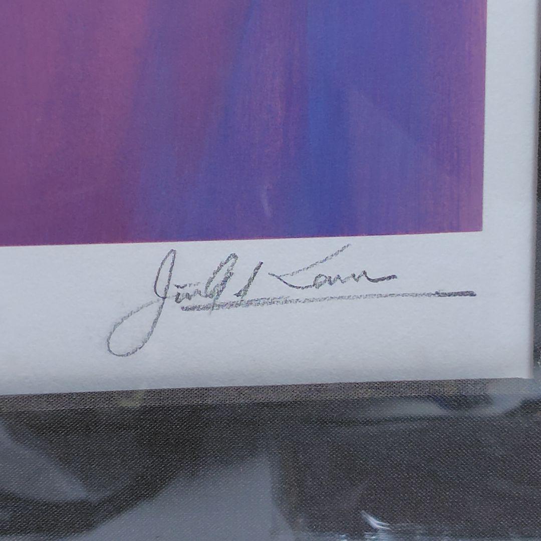 シルクスクリーン ジン G.カム 「サッチモ」 額装 JAZZ