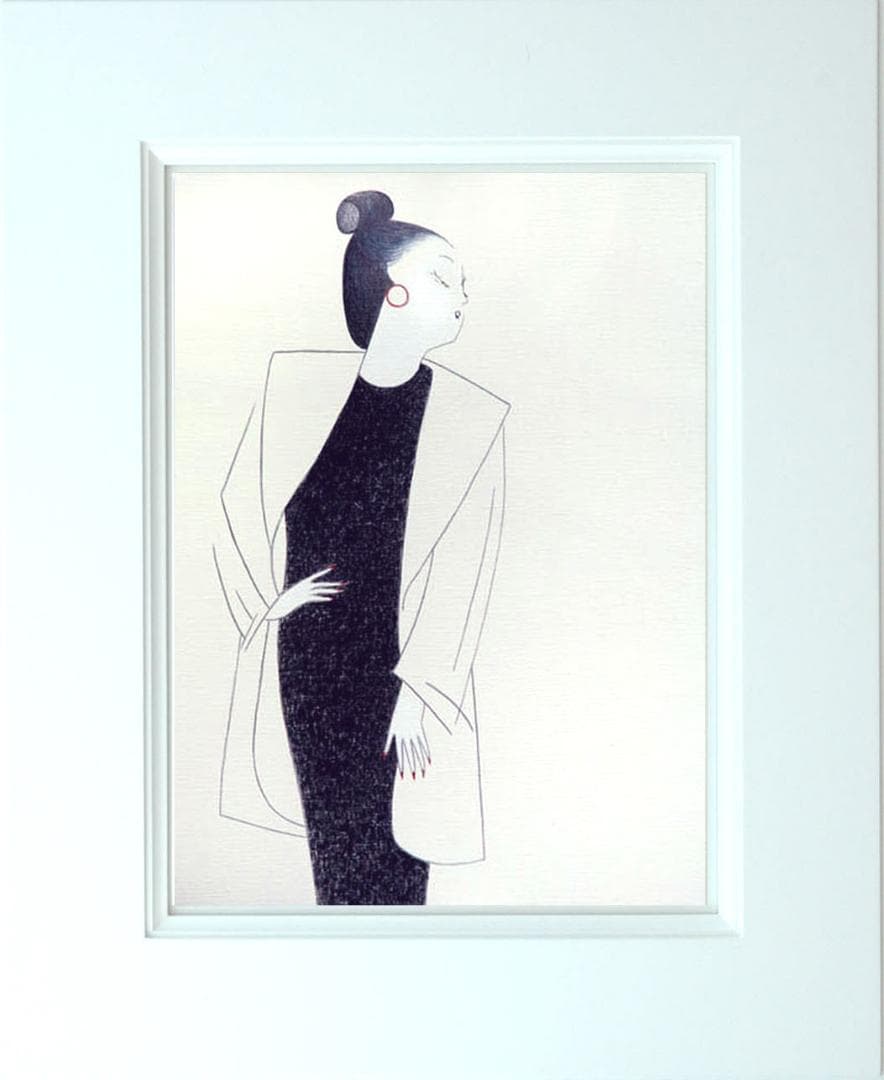 油絵 菅家令子 絵 絵画 インテリア 額付(白) F6-082511 人物 女性