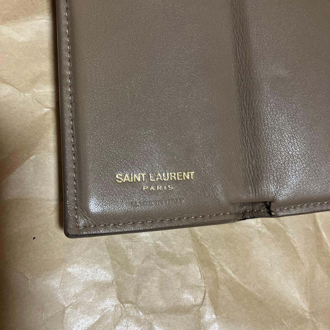 専用サンローラン　タイニーウォレット　ベージュ　トープ