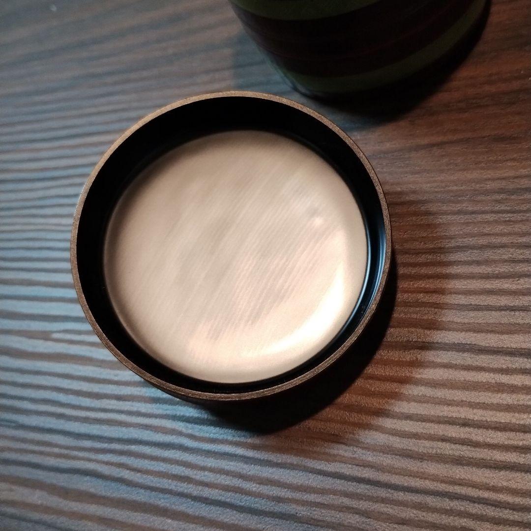 道場宗廣造 青漆 独楽 時代 棗