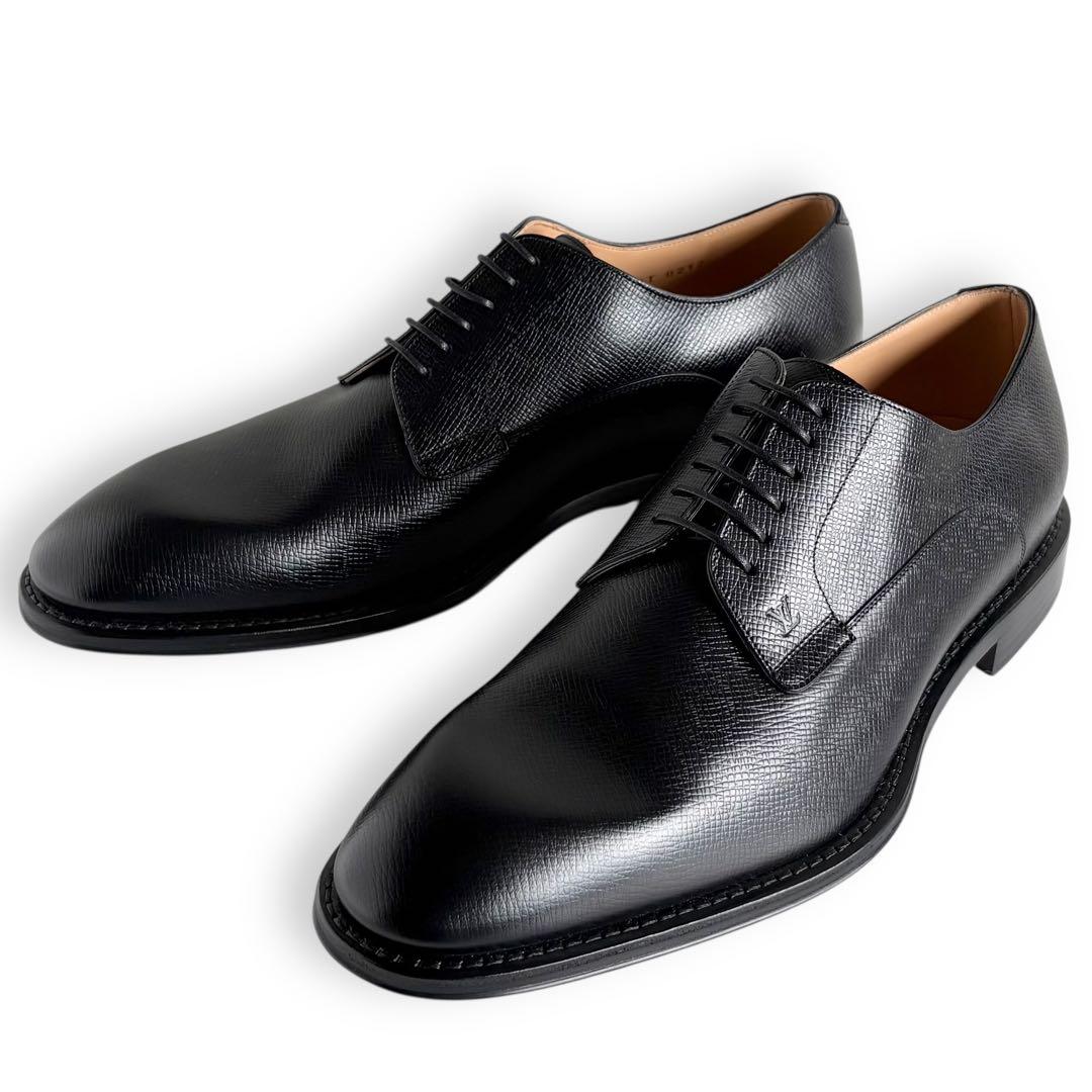 未使用 LOUIS VUITTON タイガ ダービーシューズ 8.5 LVロゴ