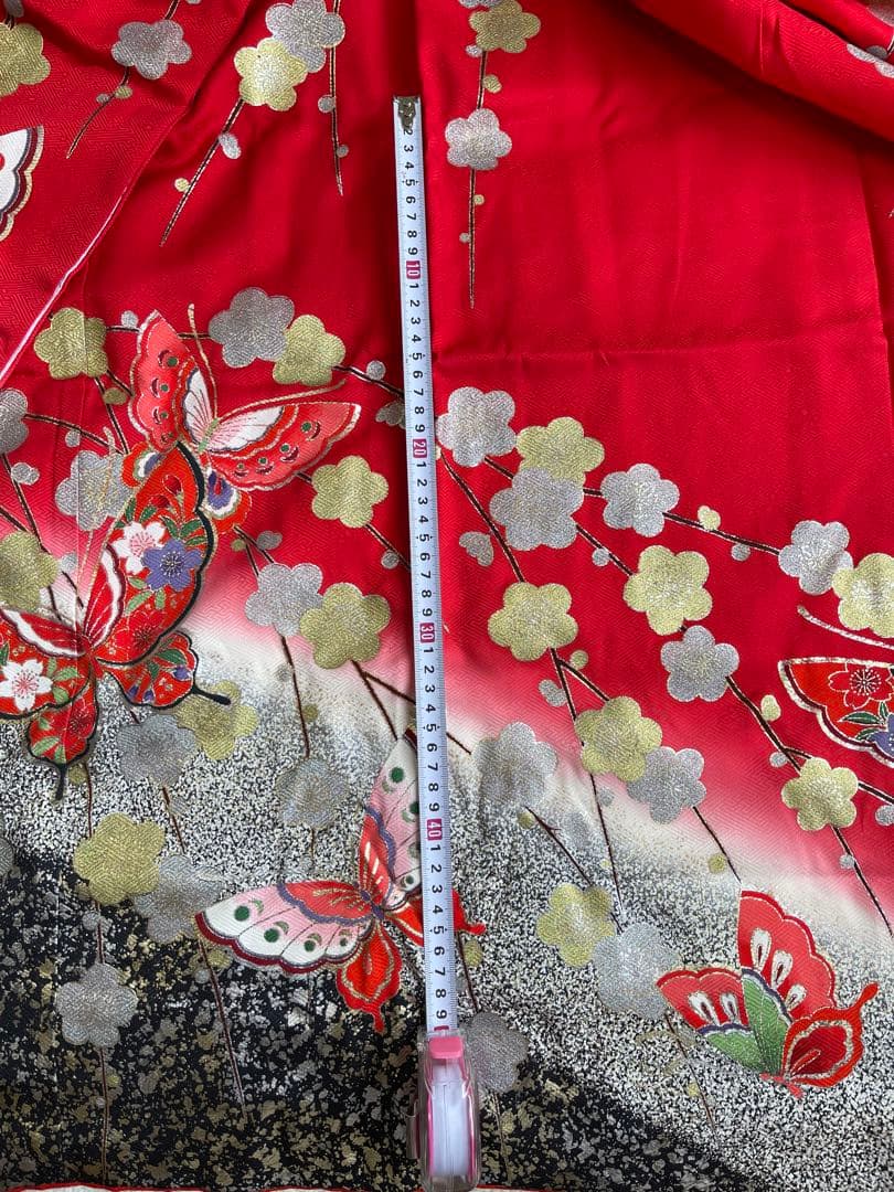 オーダー受付中❣️正絹本格お仕立てお振袖、撮影用お引き摺り大振り袖