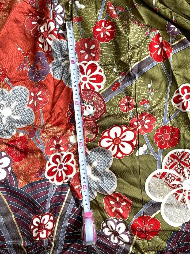 オーダー受付中❣️正絹本格お仕立てお振袖、撮影用お引き摺り大振り袖