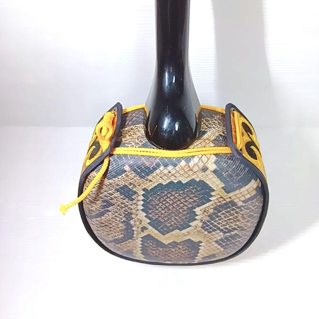 【美品】三線 沖縄 初心者 人工皮 蛇革 蛇皮 民謡 和楽器 付属品 ケース