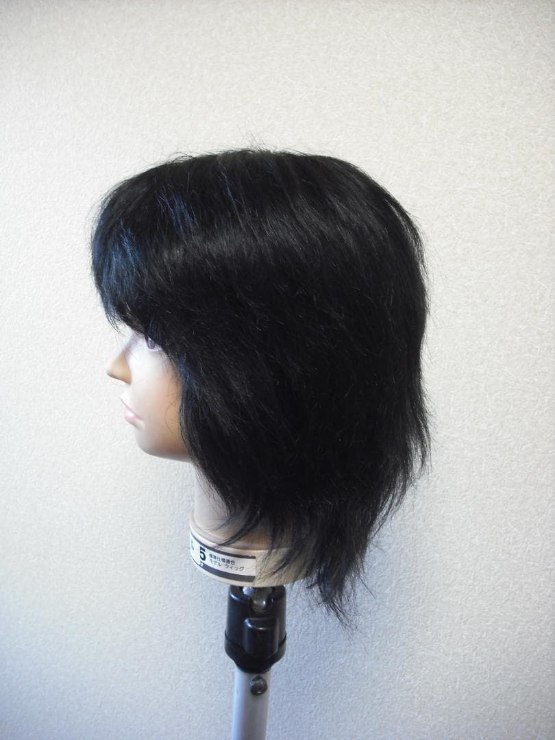 処分価格　新品　人毛　総手植えシルクタイプ、　普通色 　MーLサイズ