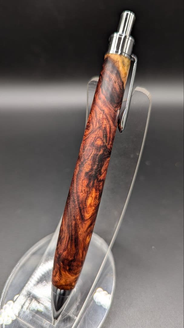 420ペン工房翌檜　極上　ホンジュラスローズウッド　瘤杢　木軸シャーペン