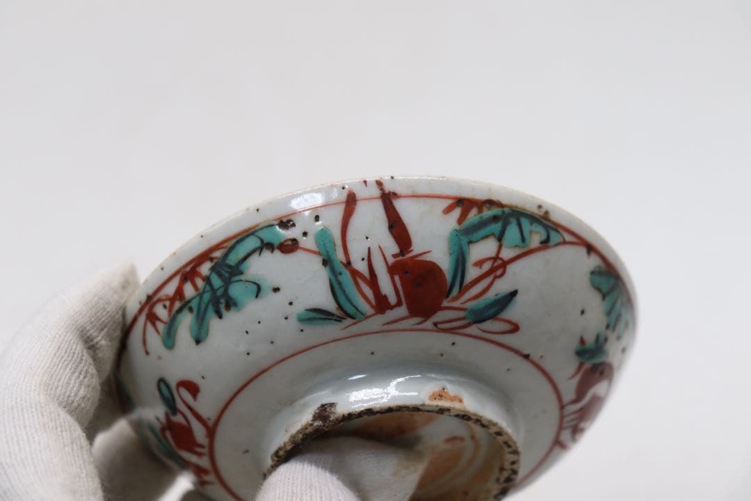 中国　明時代　呉須蓋茶碗　送料込み250108