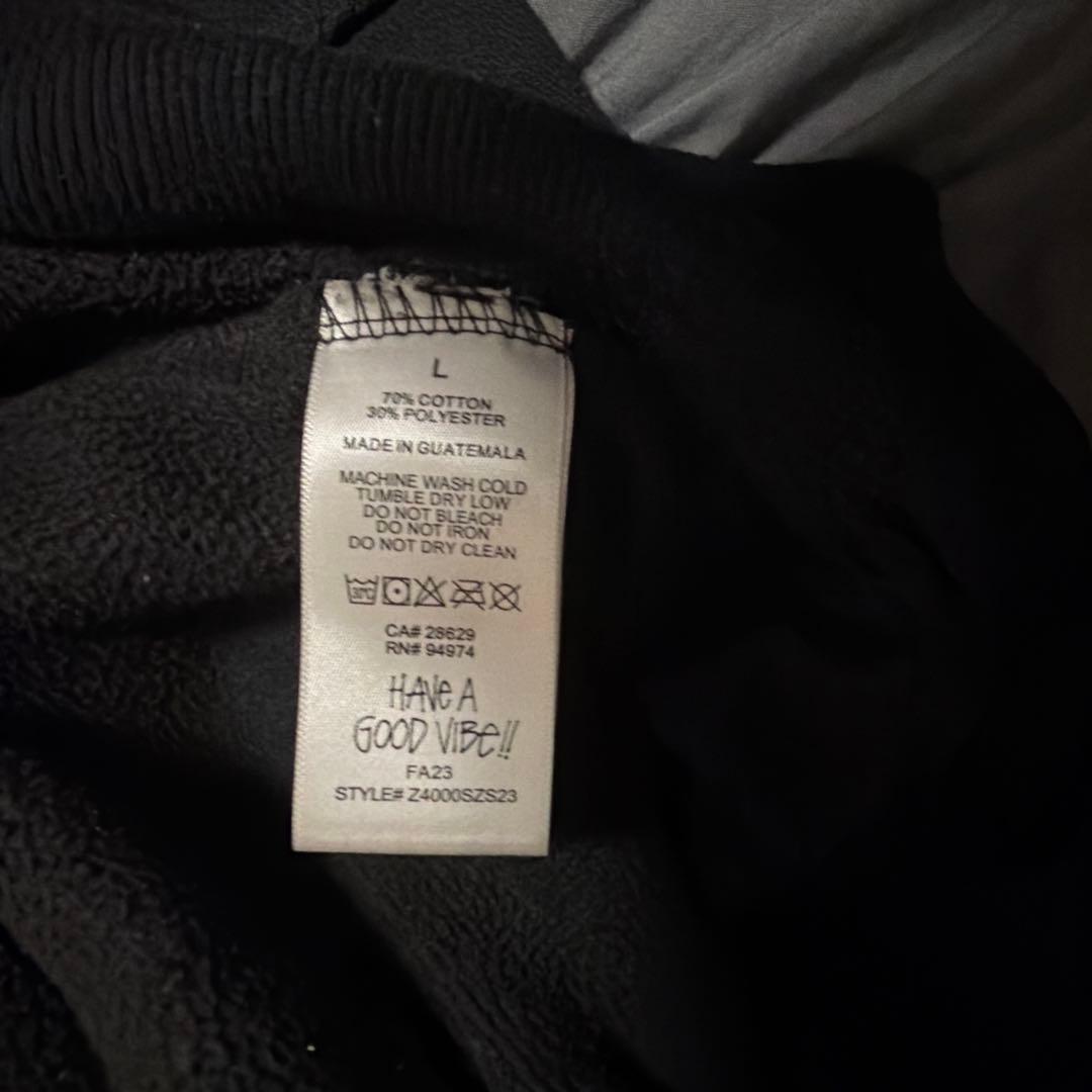 Stüssy ブラック フルジップフーディ Lサイズ