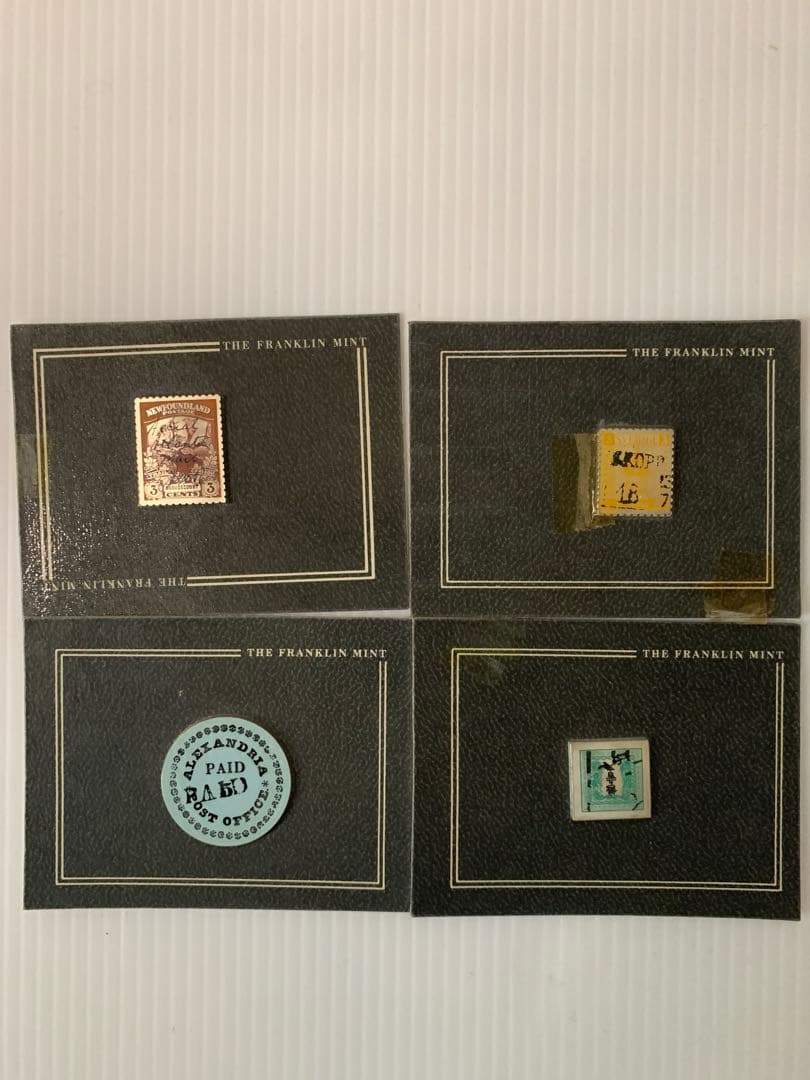フランクリンミント 「世界で最も価値ある切手」レプリカ24点　★銀製248g★