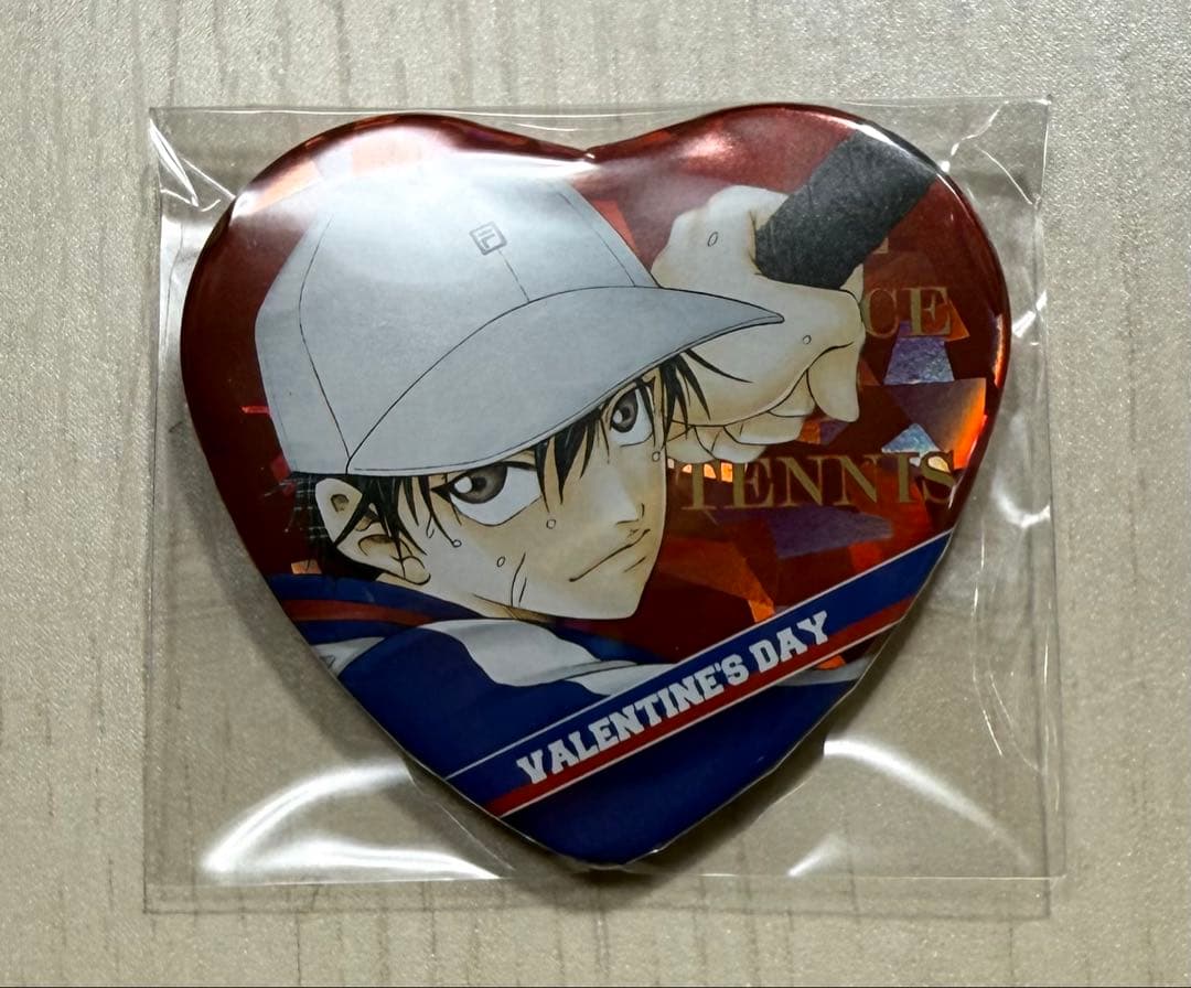 テニスの王子様　テニプリ　越前リョーマ　ハート缶バッジ