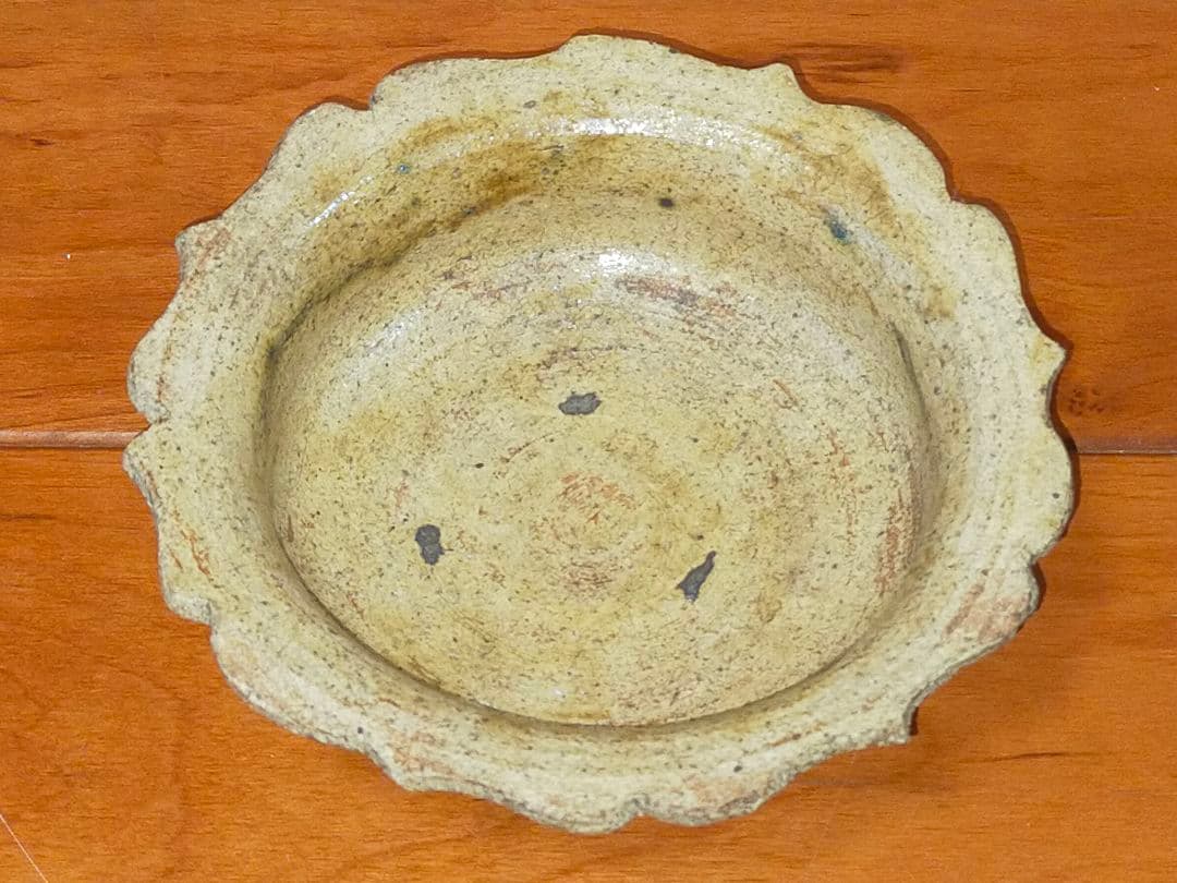 ♥時代　黄瀬戸　鉢　木箱付き　美濃焼　骨董　古玩