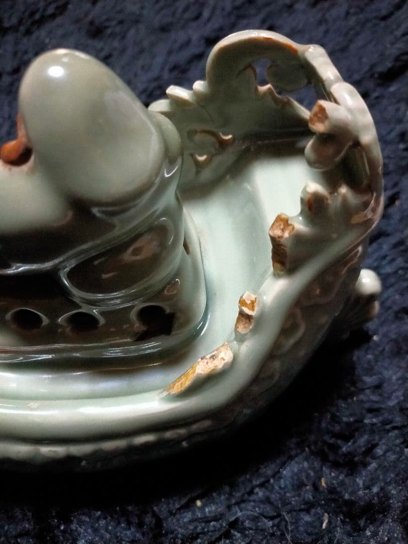 鍋島青磁大黒船香炉