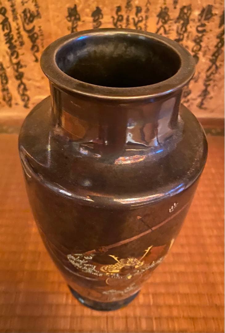 秀山　花瓶　Japan Vintage samurai