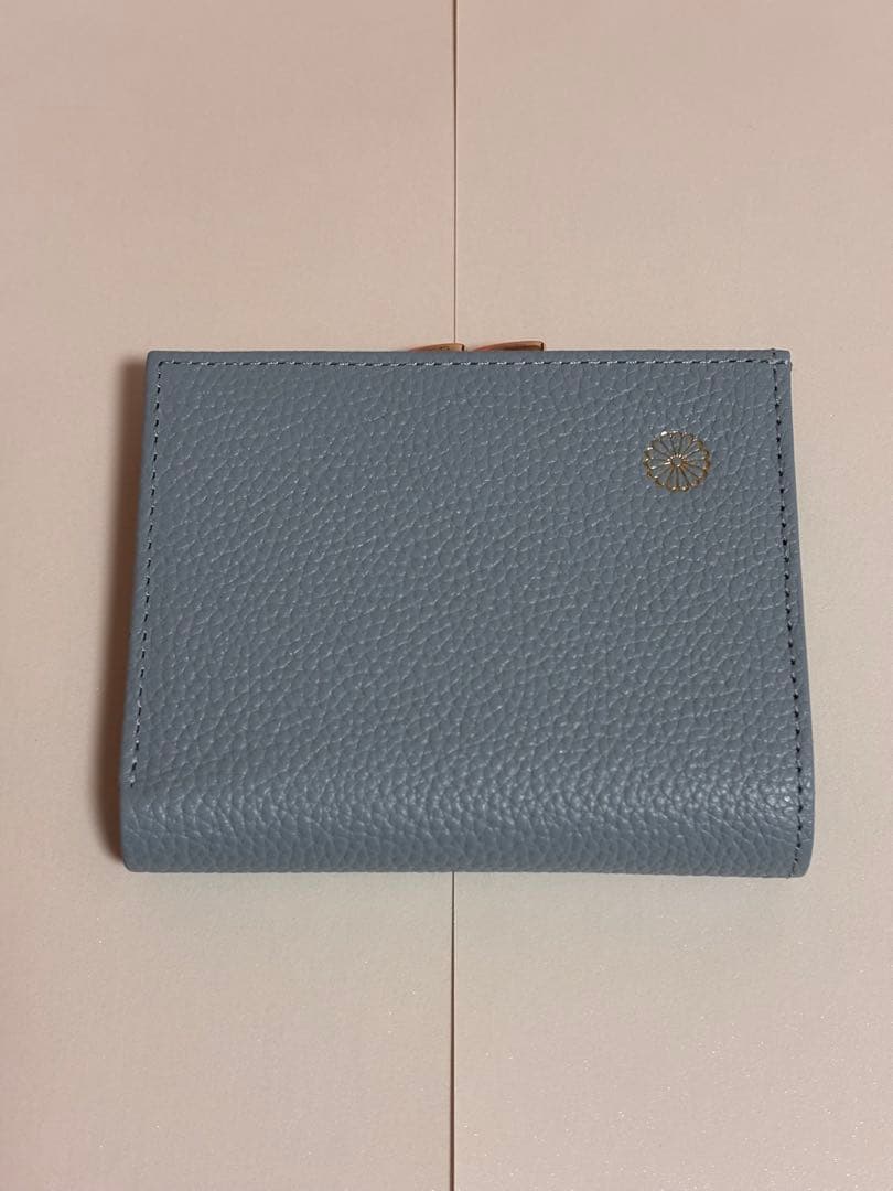 皇居　がま口財布　水色