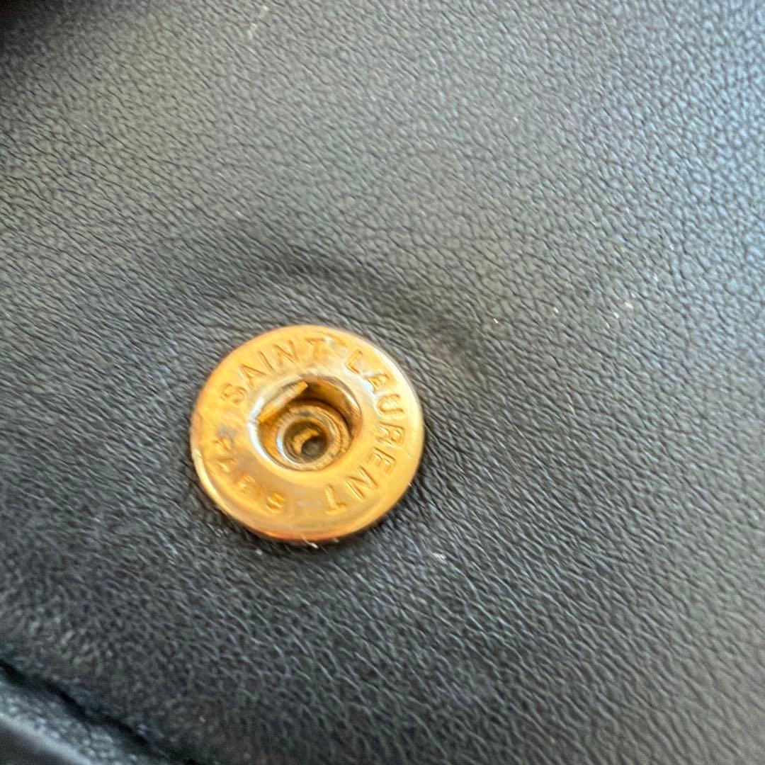 SAINT LAURENT ブラックレザー 三つ折り財布