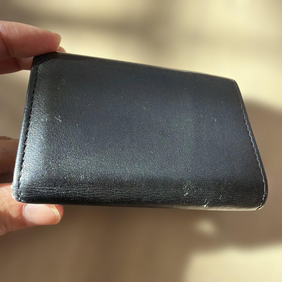 SAINT LAURENT ブラックレザー 三つ折り財布