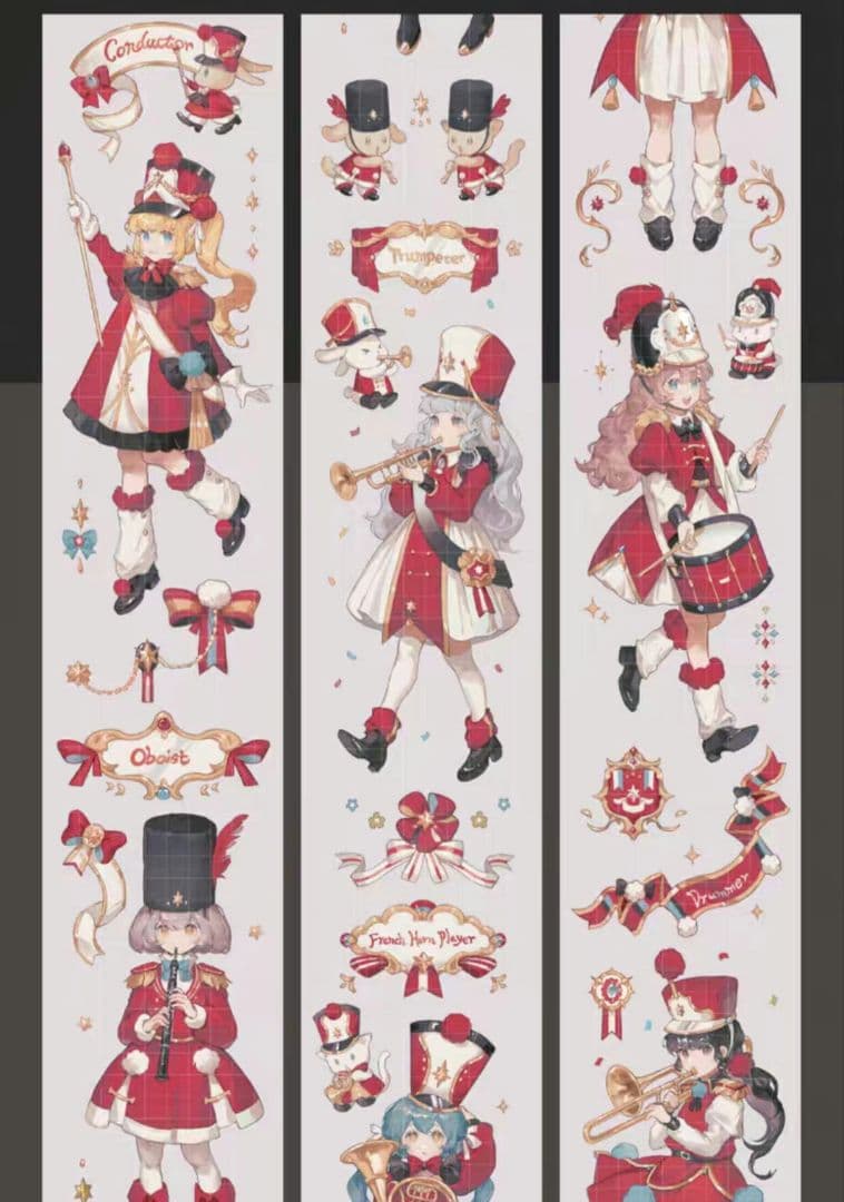 巻売 547★ 海外 マスキングテープ マステ PET 装飾 人物 女の子