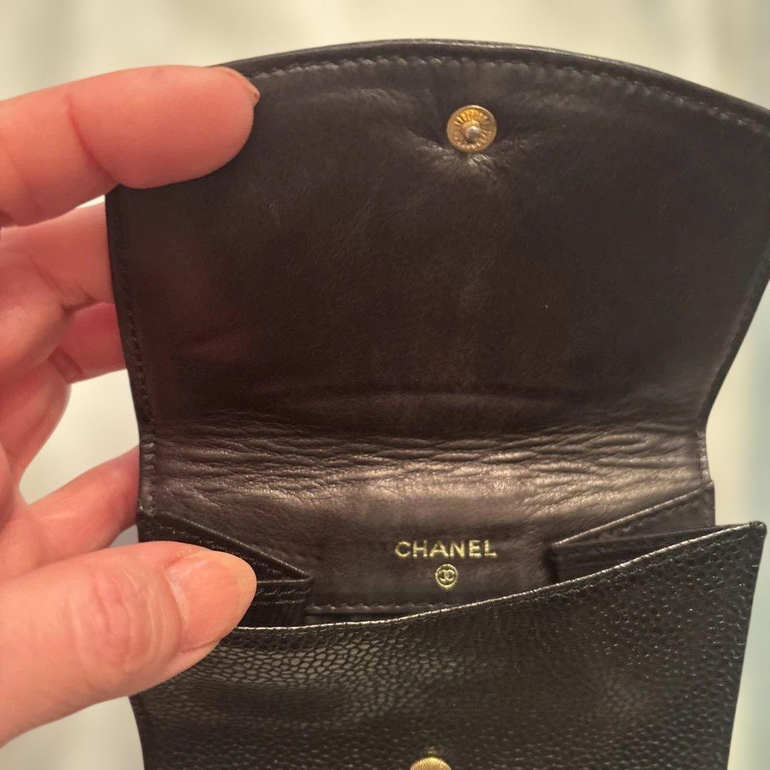 CHANEL ブラック 二つ折り財布