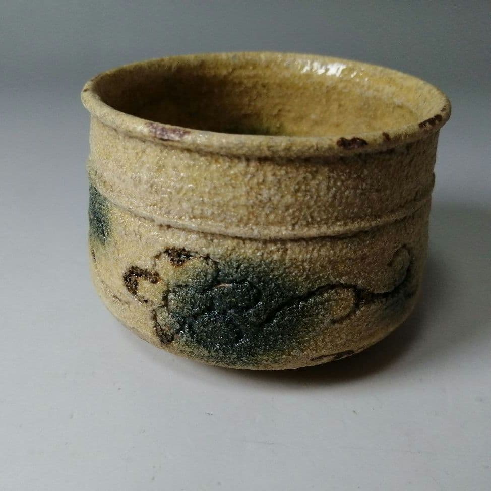 深見文紀　黄瀬戸　胴紐　ぐい呑　共箱　共布　栞　漫画織部作家　酒器