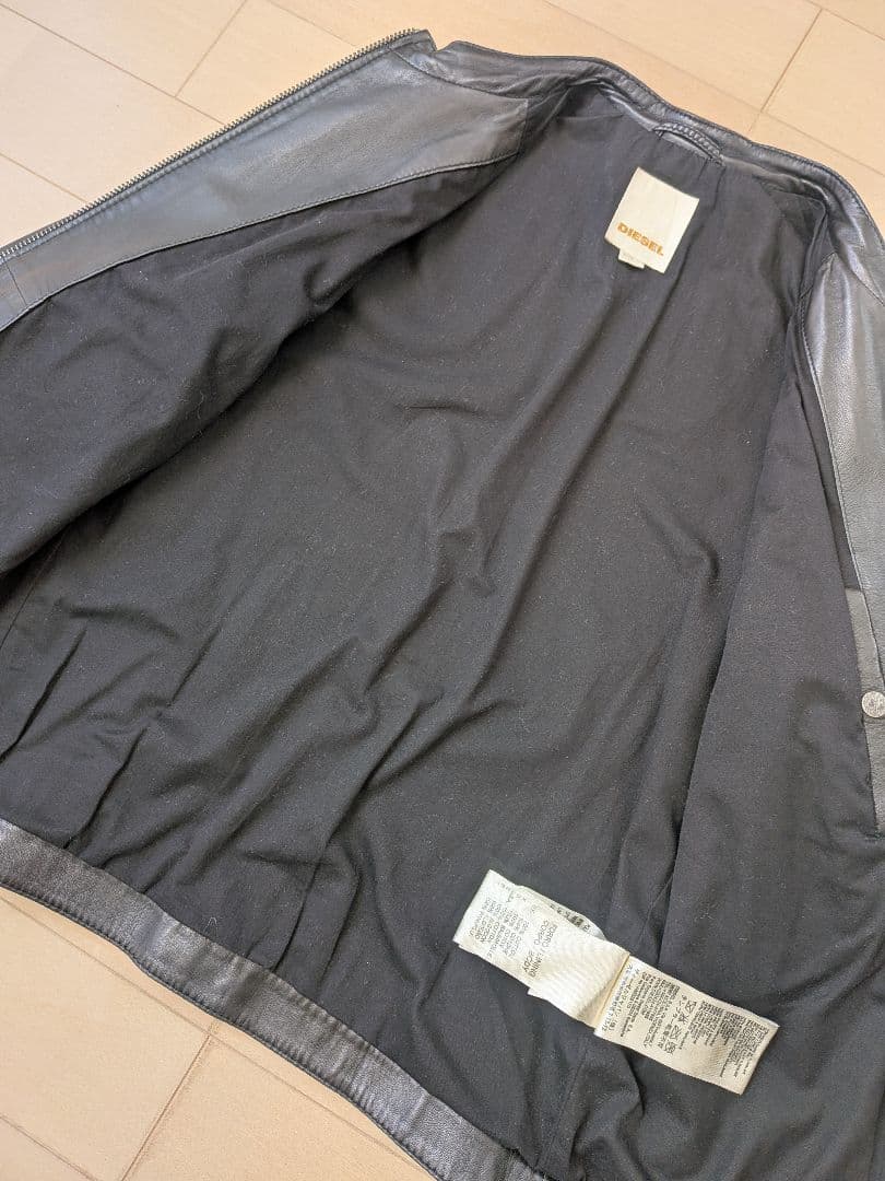 ■美品 DIESELディーゼル メンズ レザージャケット 羊革 L■