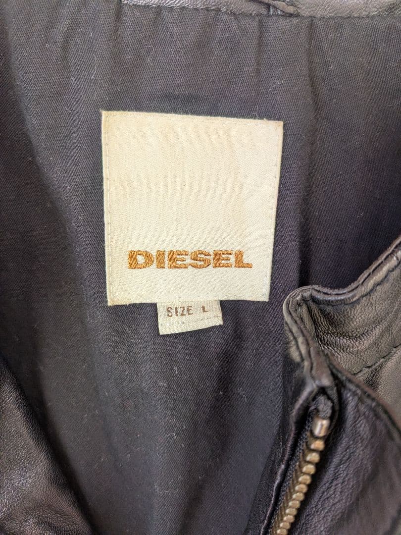 ■美品 DIESELディーゼル メンズ レザージャケット 羊革 L■