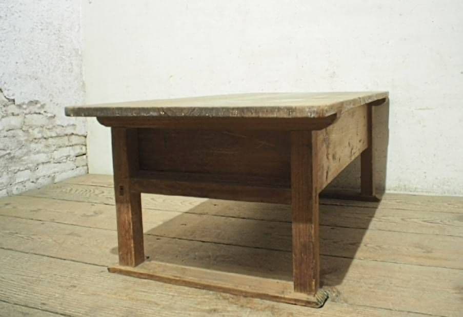 1070 ヴィンテージ　杉の文机　ローテーブル　引き出し　古家具　古道具　レトロ