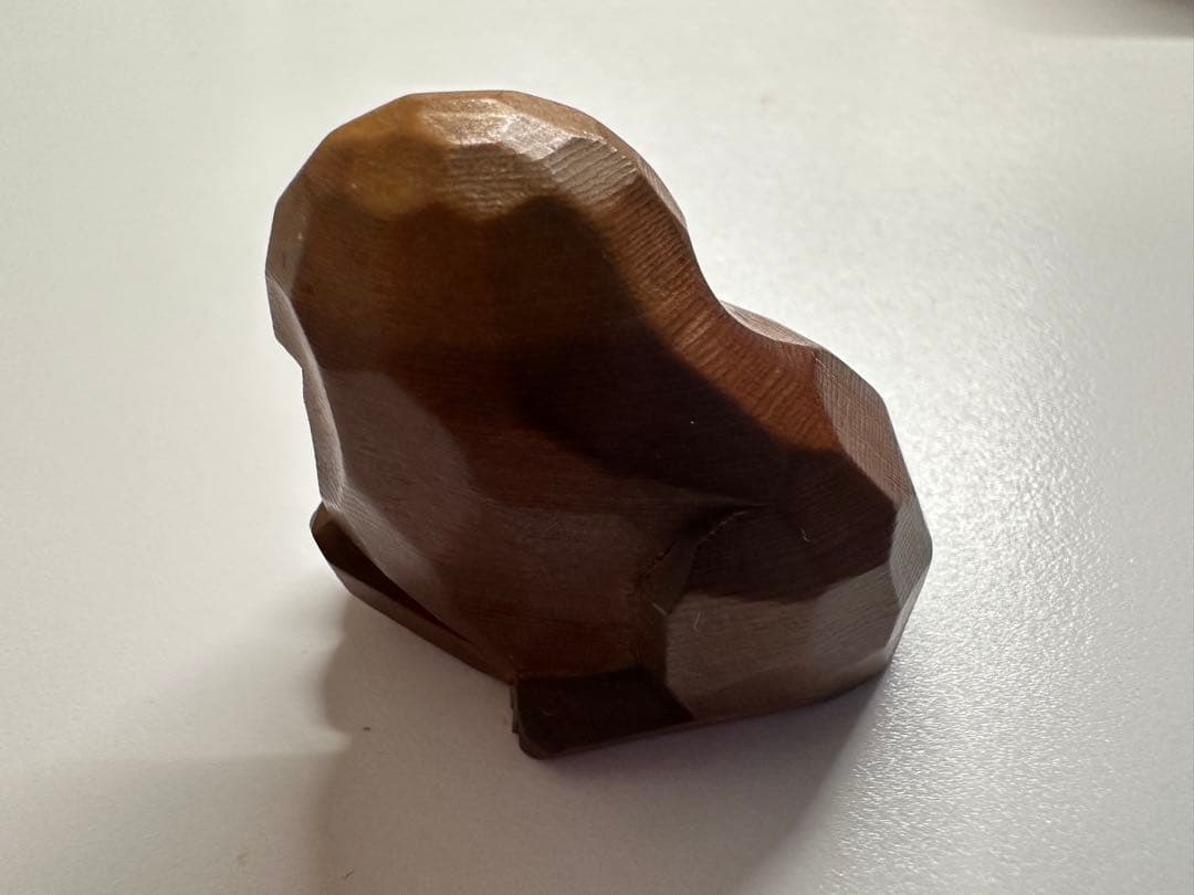 犬の根付(netsuke) 多面体　木製　江戸時代