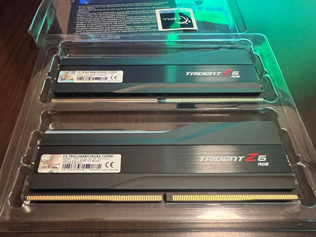G.SKILL TRIDENT Z5 RGB DDR5-7800 16GB×2
