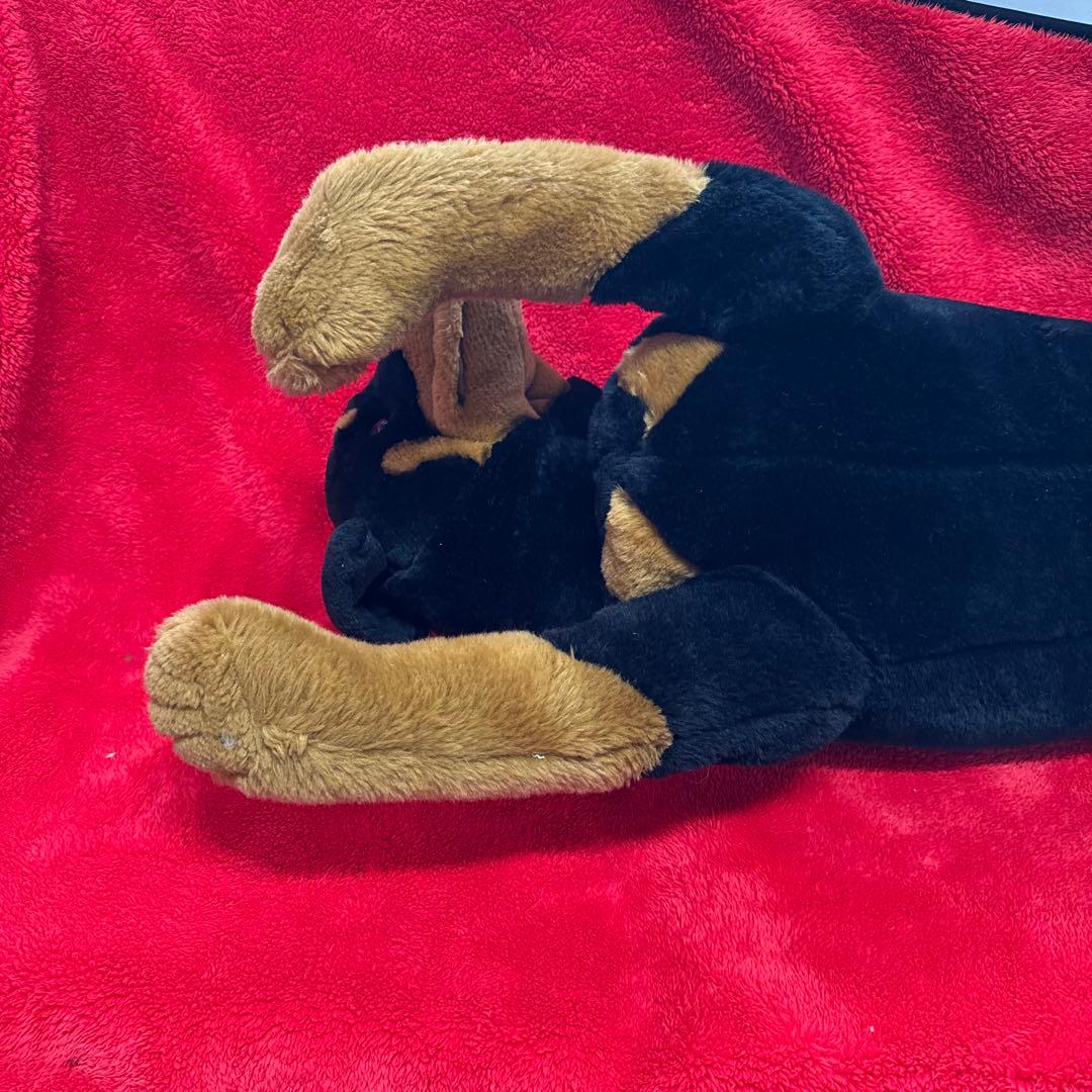 ⭐︎希少　大きな番犬　ぬいぐるみ　ドーベルマン？ロットワイラー？　寝そべり