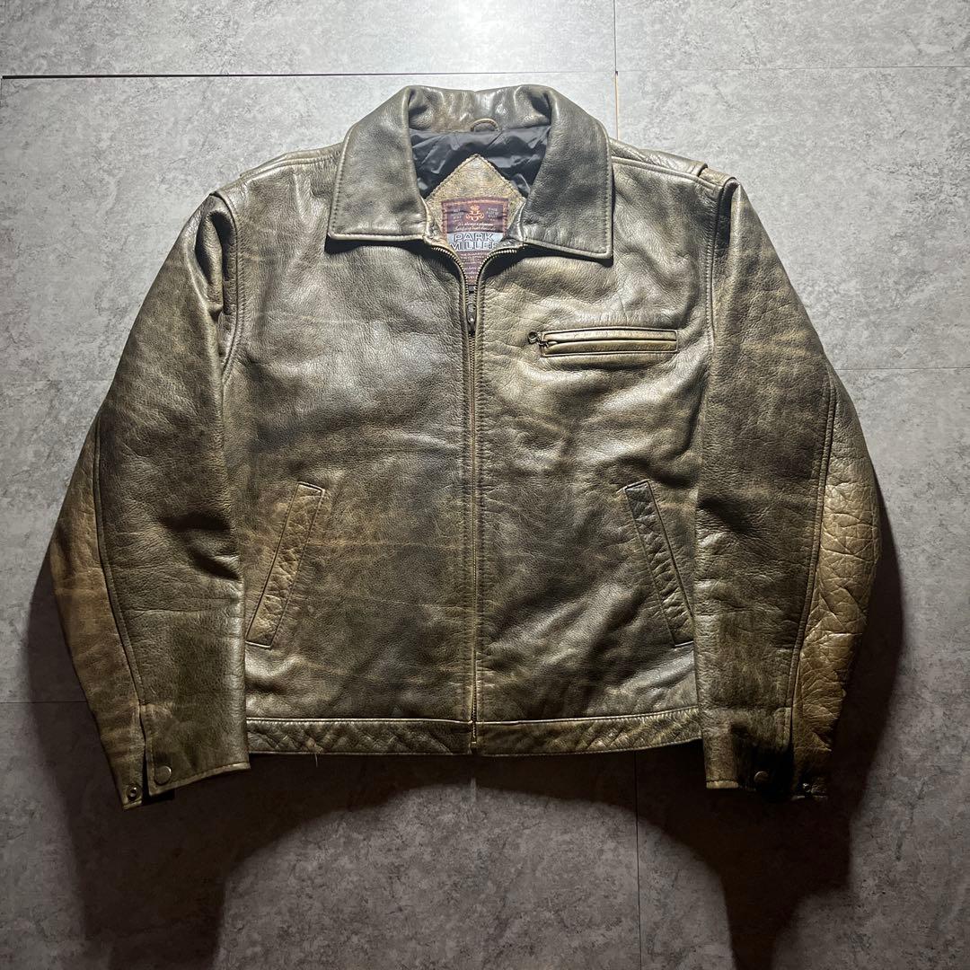 希少 PARK MILLER シングルライダース レザージャケット M 送料無料