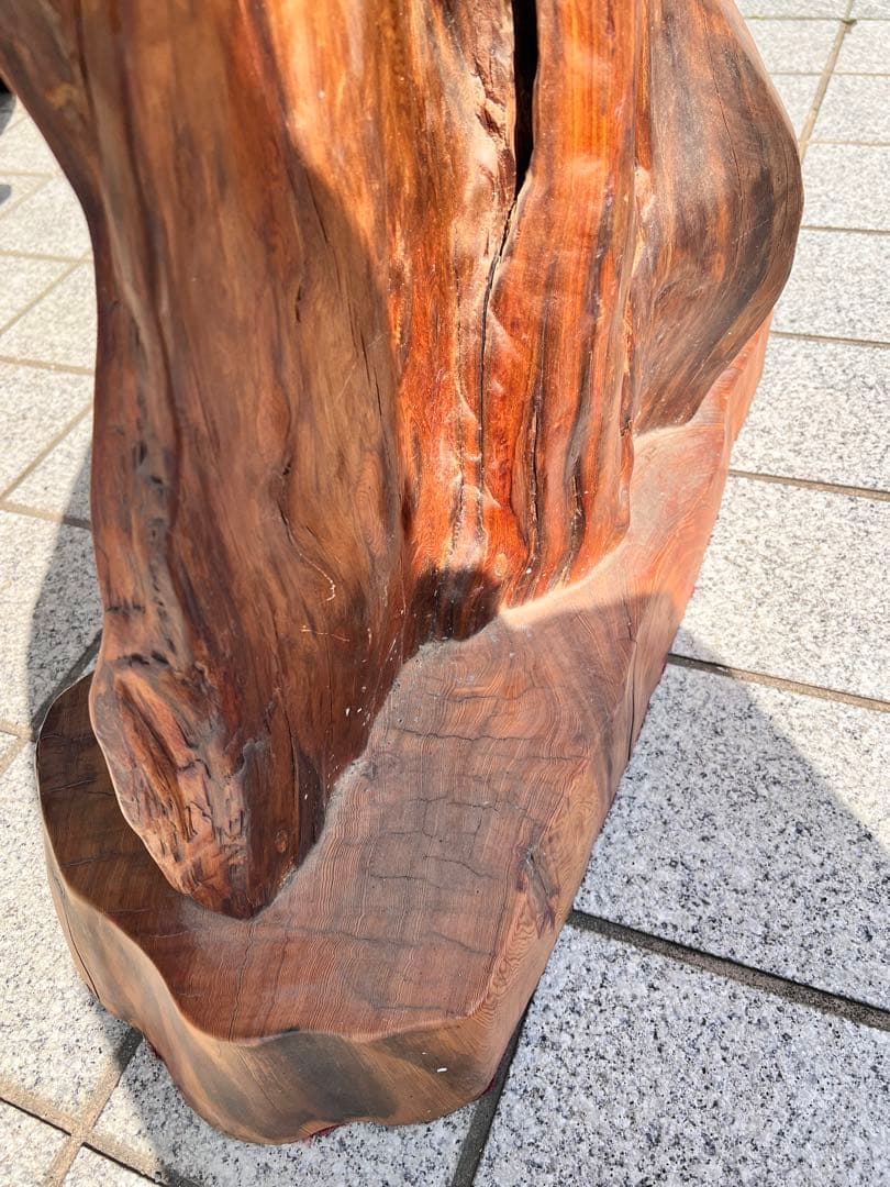 特大サイズ　アンティーク置き物　木製　花台　飾り台　インテリア