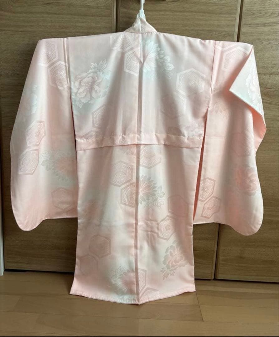 七五三　5歳〜7歳　オレンジ金色着物帯　帯幅14センチ