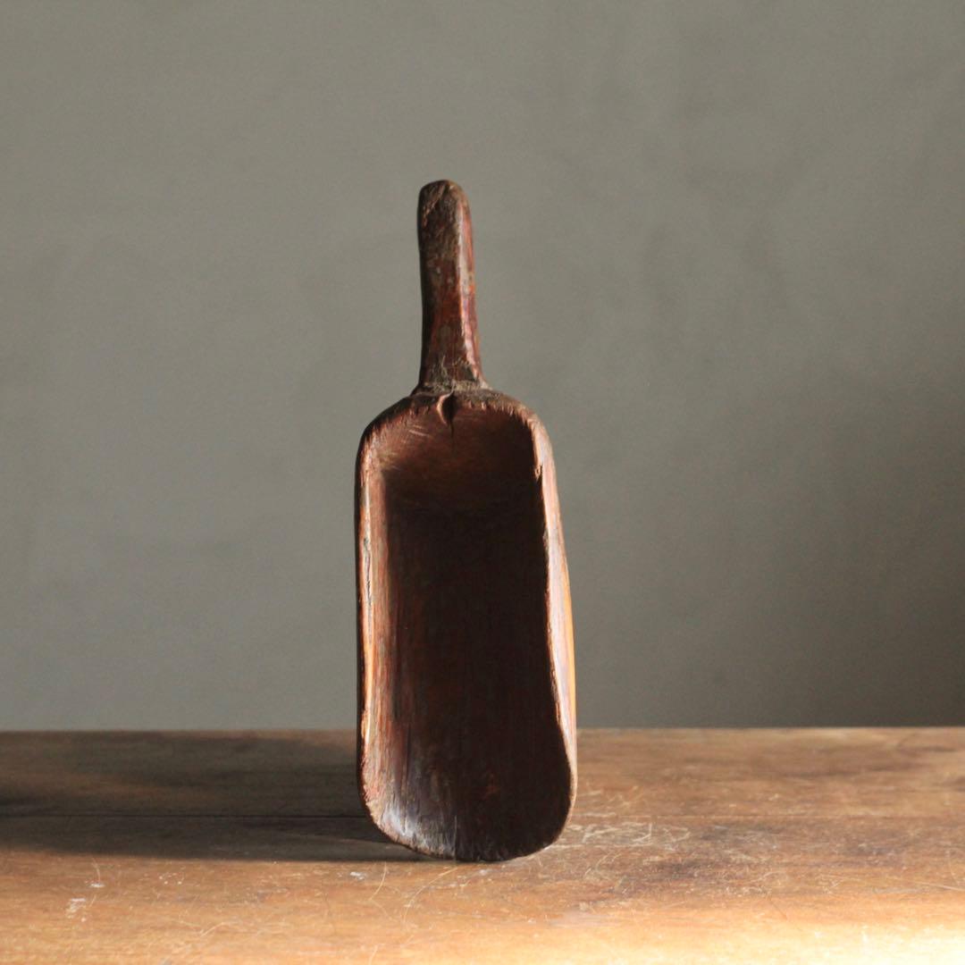 古い 穀物掬い 古道具 アンティーク オブジェ 民芸 検）李朝 東南アジア 西洋