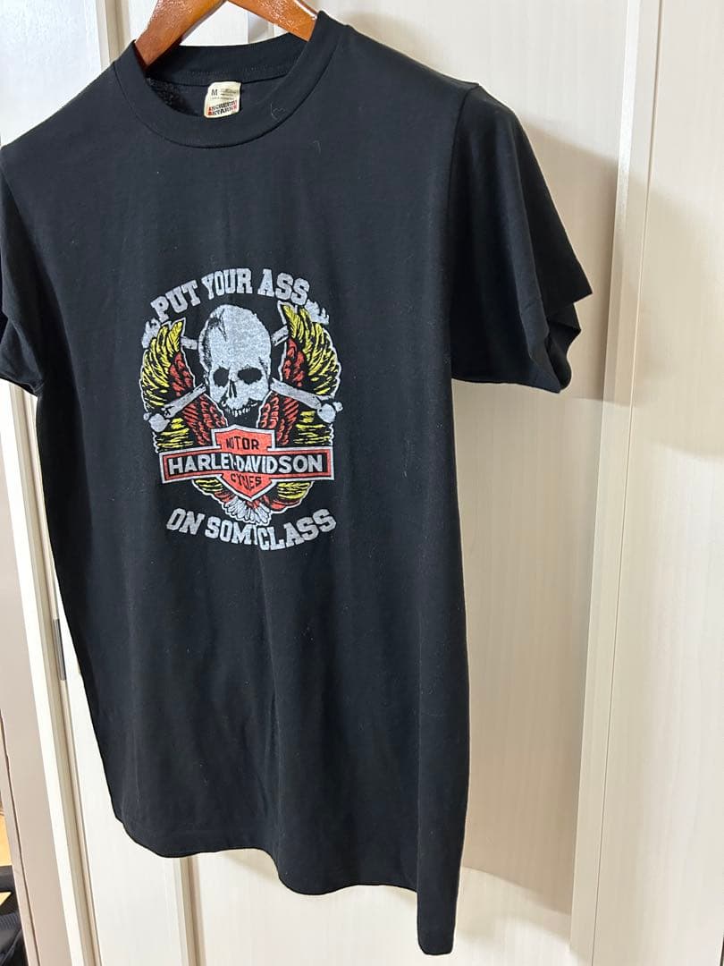 ハーレーダビッドソン　tシャツ screen stars 80s スカル