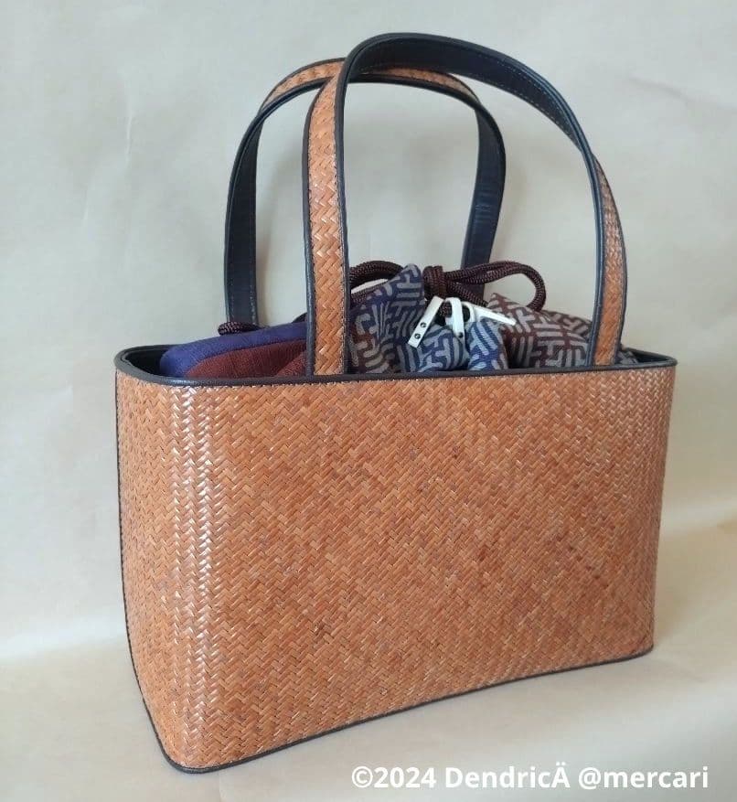 和装バッグ　網代バッグ　取り外し可　京都　小物　浴衣