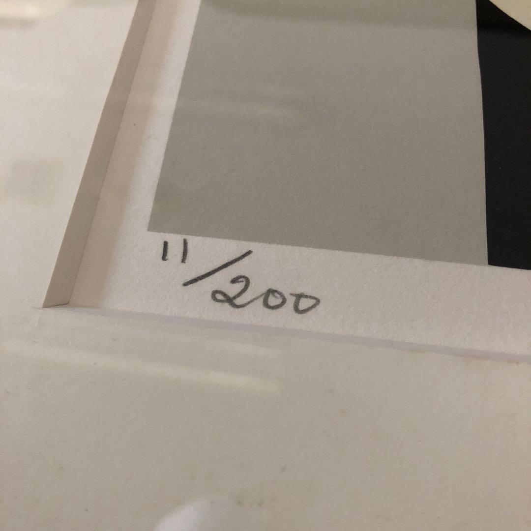 真作　むいろはかさなり　元永定正 大判シルクスクリーン 直筆サイン 版画 絵画