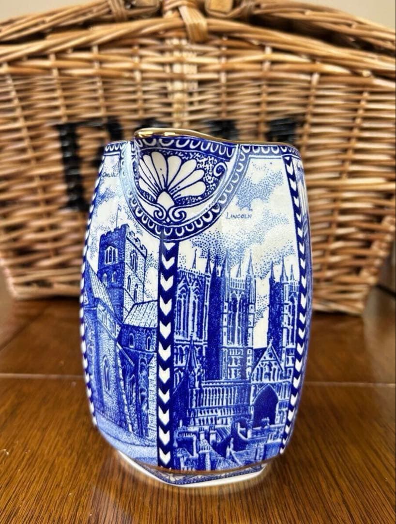 英国ティーメイカー　リントンズ　ブルーアンドホワイト　ジャグ　ピッチャー