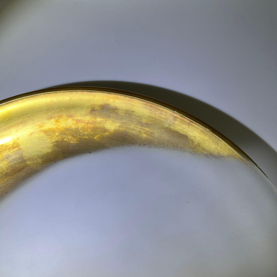 輪島塗　一后造クリスタルガラス蒔絵盛皿　共箱　26.5㎝　東Y7-0716③