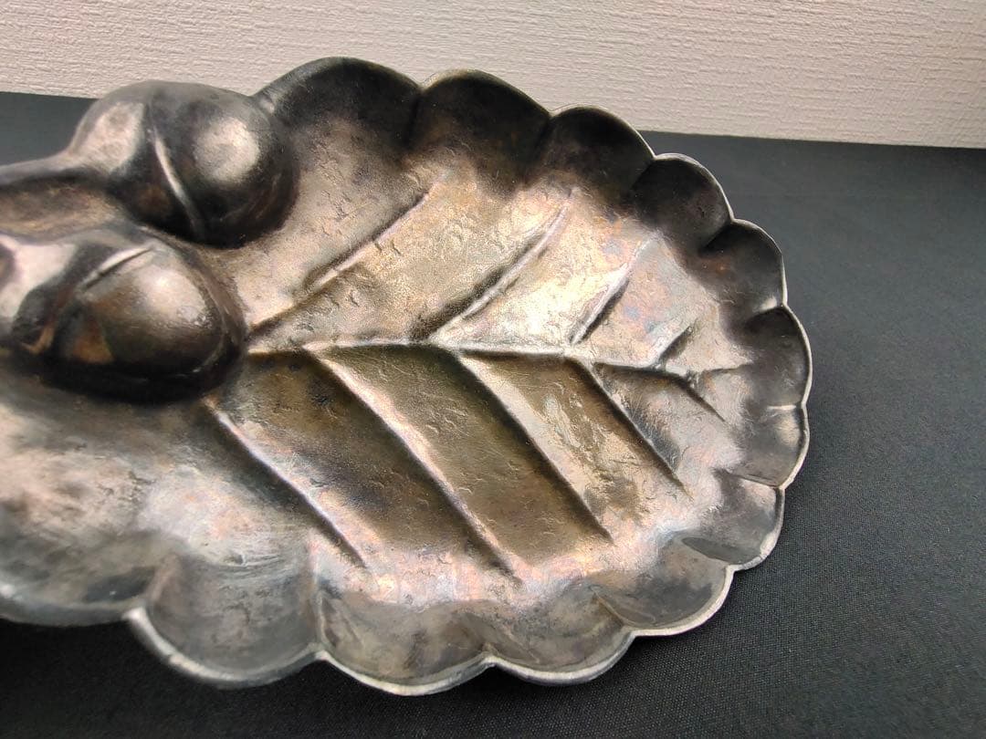 純銀茶葉盆　美術品　茶道具　小物入れ