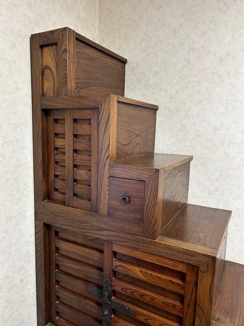 階段箪笥　右下がり7段　上部分3段のみ